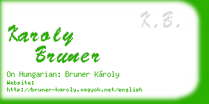 karoly bruner business card